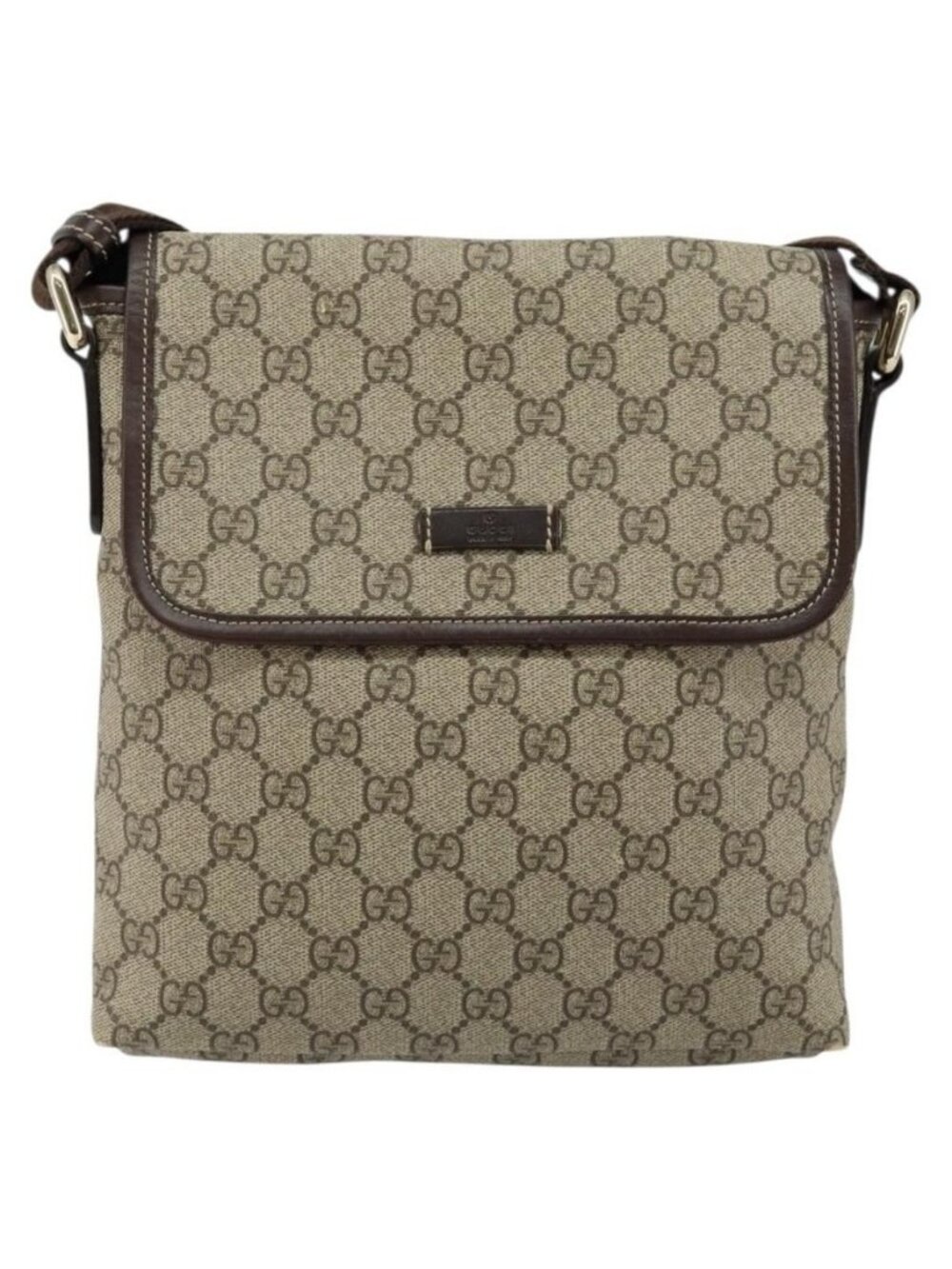 Authentic GUCCI GG Supreme Shoulder Bag PVC Leather Beige 223666 - Picture 5 of 16